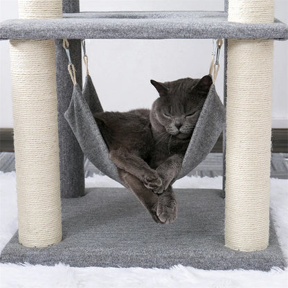 Multi-Level Cat Tree with Scratch Board