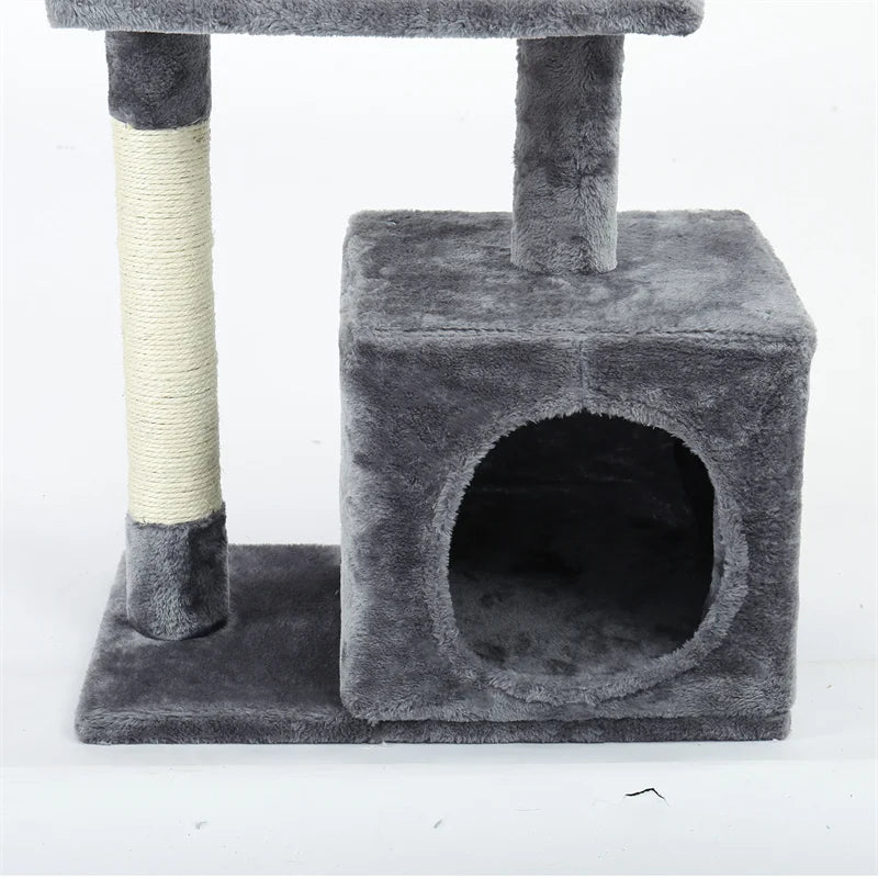 Multi-Level Cat Tree with Scratch Board