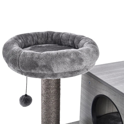 Multi-Level Cat Tree with Scratch Board