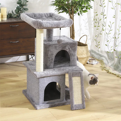 Multi-Level Cat Tree with Scratch Board