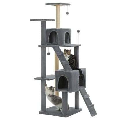 Multi-Level Cat Tree with Scratch Board