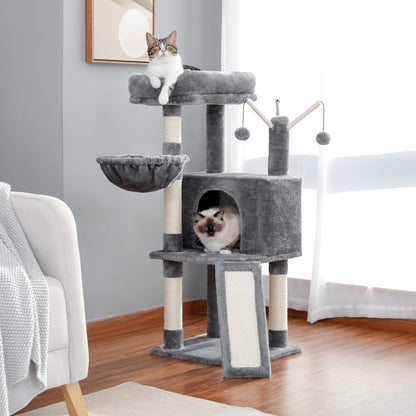 Multi-Level Cat Tree with Scratch Board