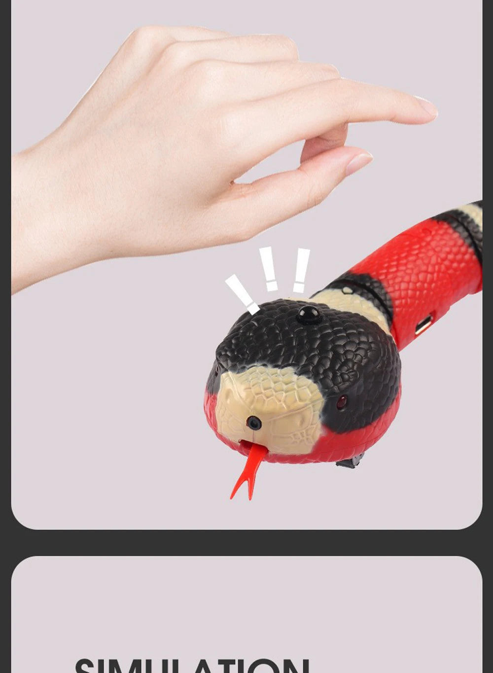 Smart Sensing Interactive Snake Toy For Pets