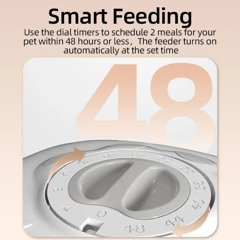 2 Meals Automatic Pet Feeder | Smart Cat Food Dispenser