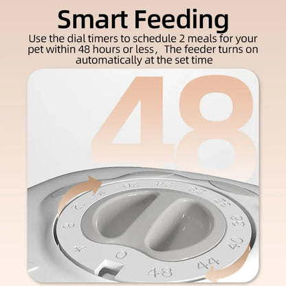 2 Meals Automatic Pet Feeder | Smart Cat Food Dispenser