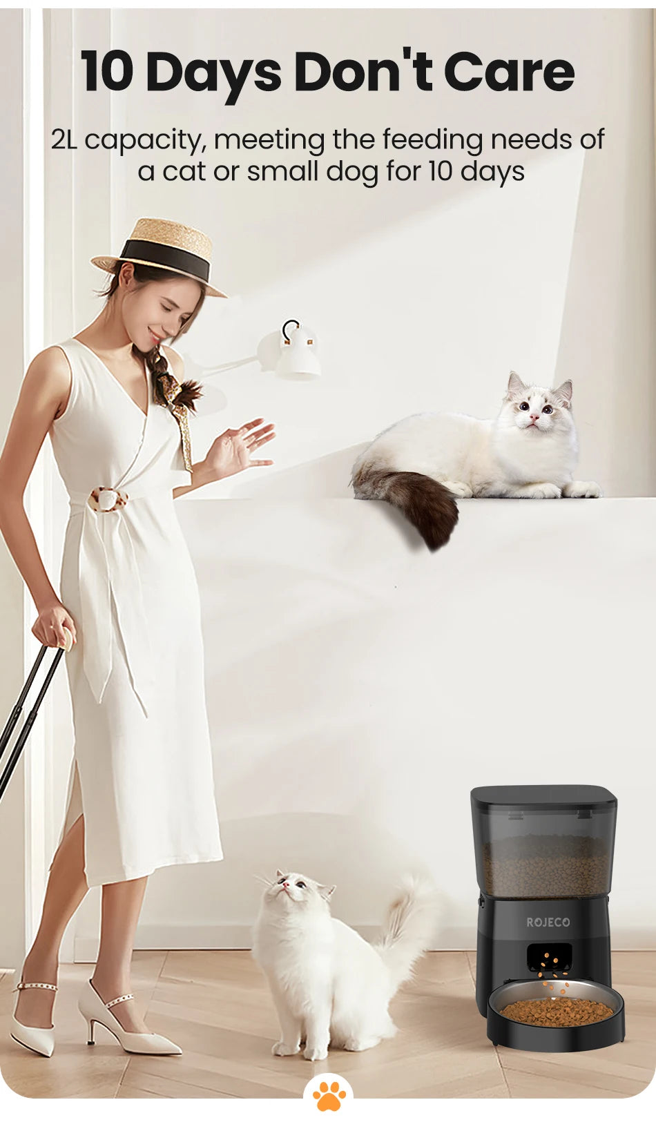 ROJECO Automatic Cat Feeder