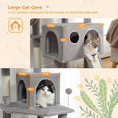 Multi-Level Cat Tree with Scratch Board