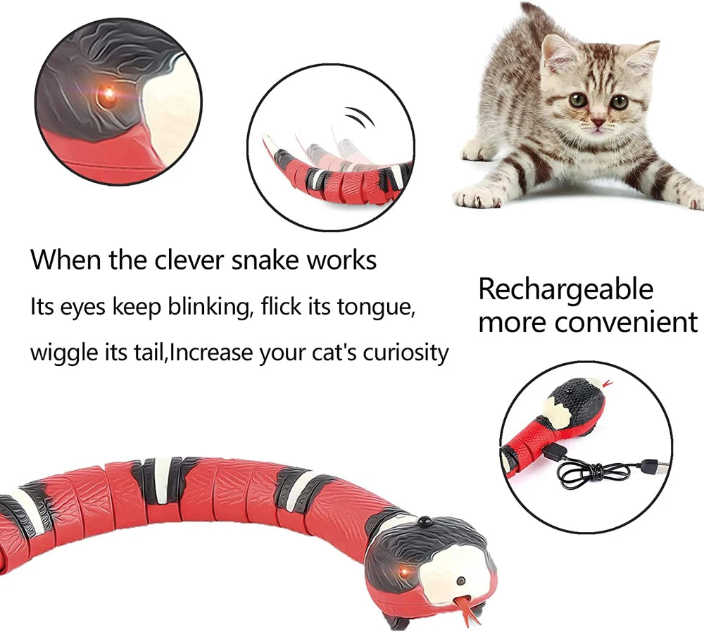 Smart Sensing Interactive Snake Toy For Pets