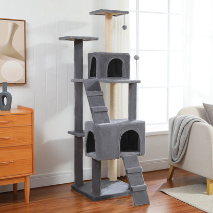 Multi-Level Cat Tree with Scratch Board