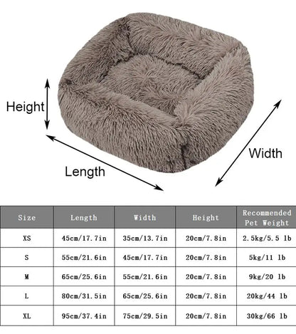 Rectangle Plush Dog Bed