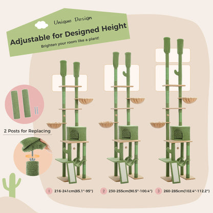 Cactus Cat Tree with Hammocks & Condos