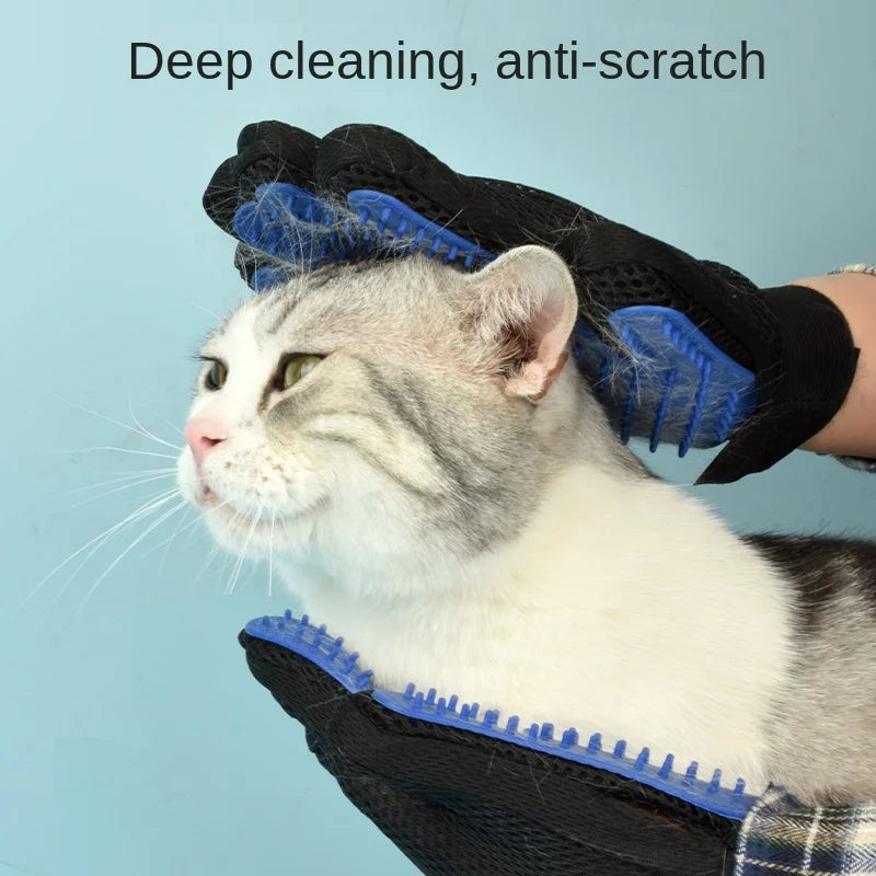 Silicone Pet Grooming Gloves Cats Hair Brush