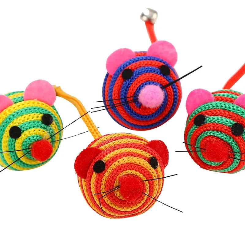 Stripe Nylon Cat Toy with Bell