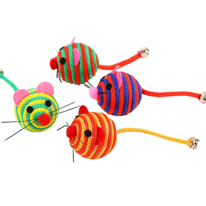 Stripe Nylon Cat Toy with Bell