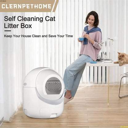 ATUBAN Automatic Self-Cleaning Cat Litter Box