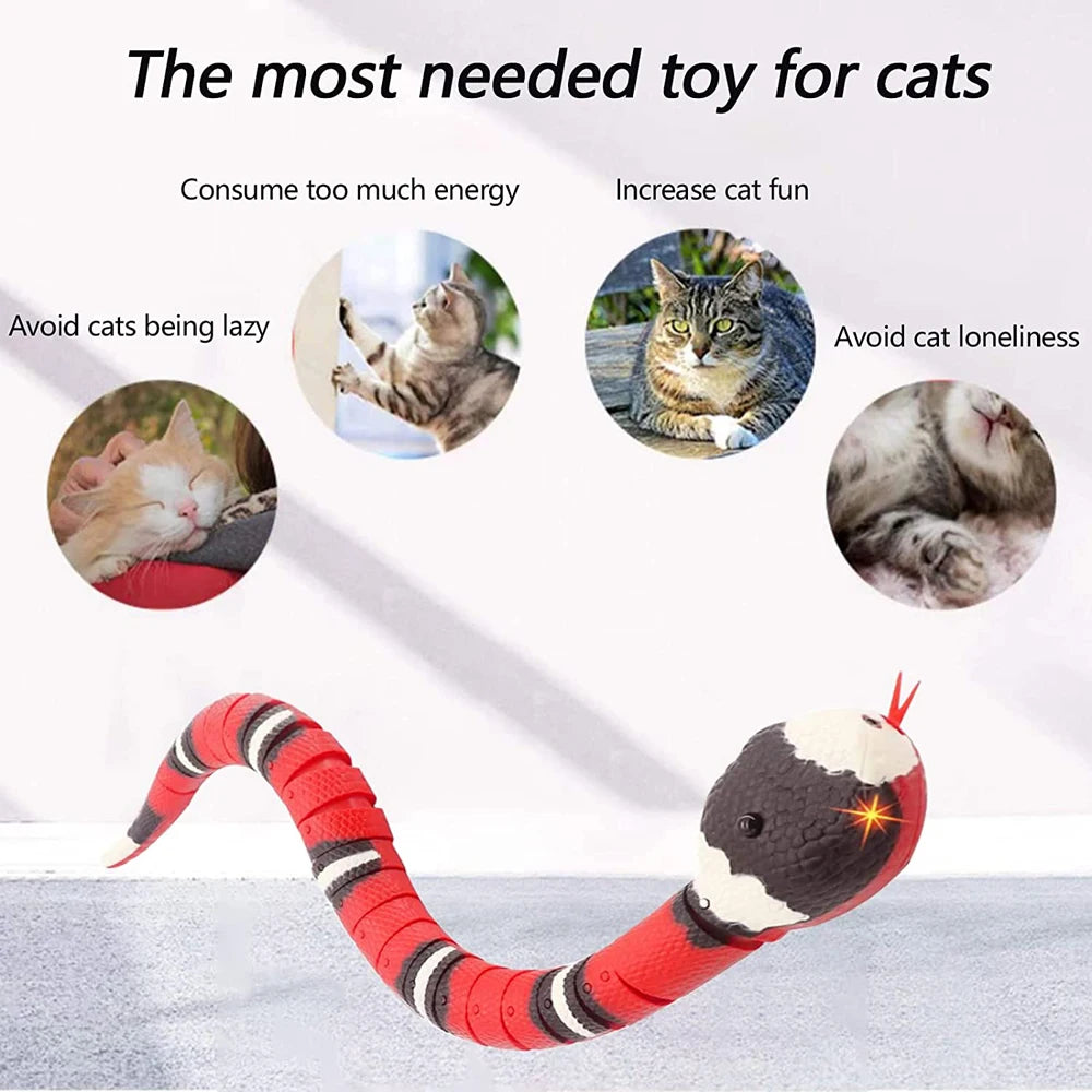 Smart Sensing Interactive Snake Toy For Pets