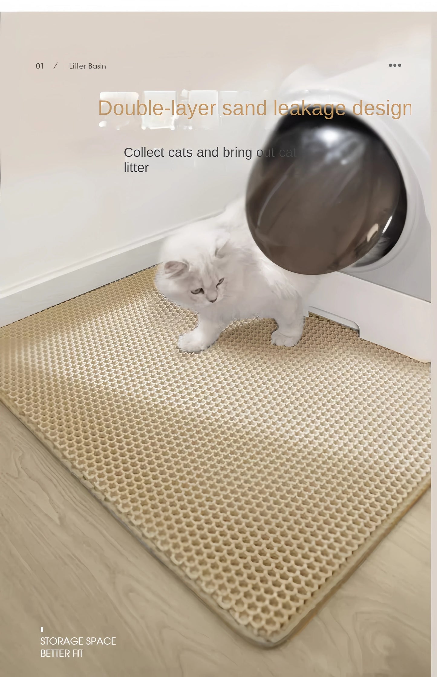 Eva Double Layer Waterproof Cat Litter Mat