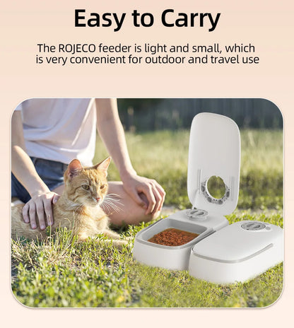 2 Meals Automatic Pet Feeder | Smart Cat Food Dispenser