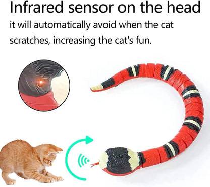 Smart Sensing Interactive Snake Toy For Pets