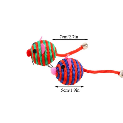 Stripe Nylon Cat Toy with Bell