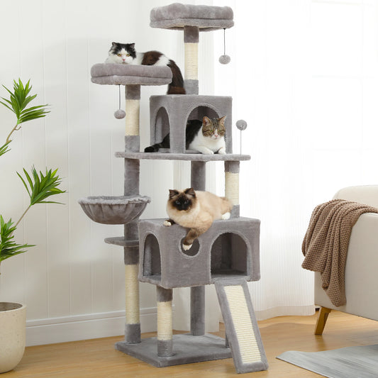 Multi-Level Cat Tree with Scratch Board