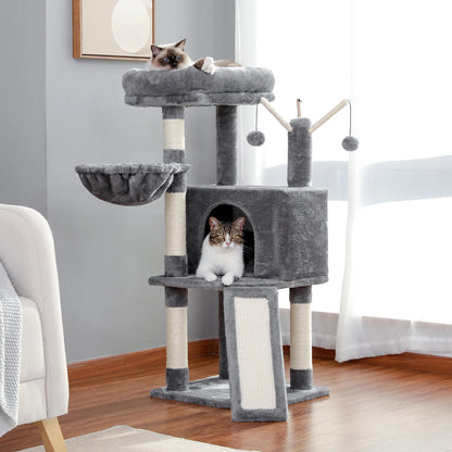 Multi-Level Cat Tree with Scratch Board