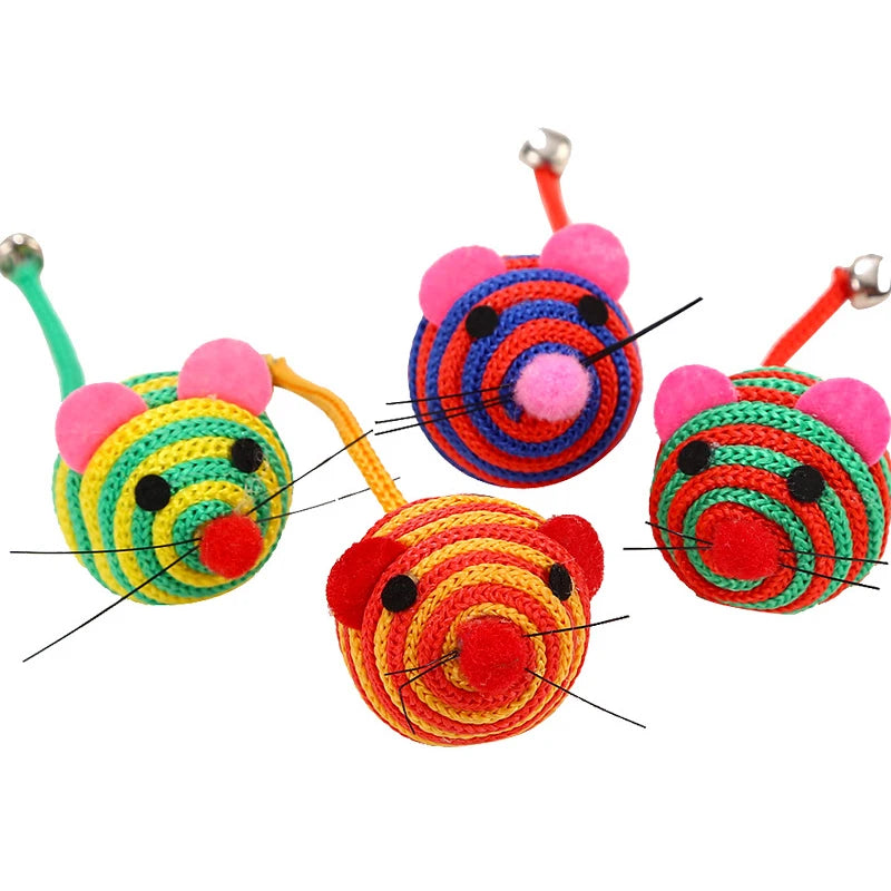 Stripe Nylon Cat Toy with Bell