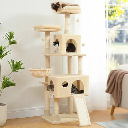 Multi-Level Cat Tree with Scratch Board