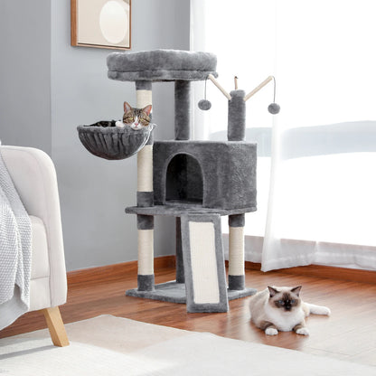 Multi-Level Cat Tree with Scratch Board