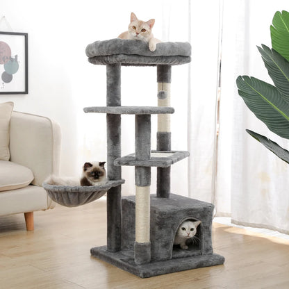 Multi-Level Cat Tree with Scratch Board