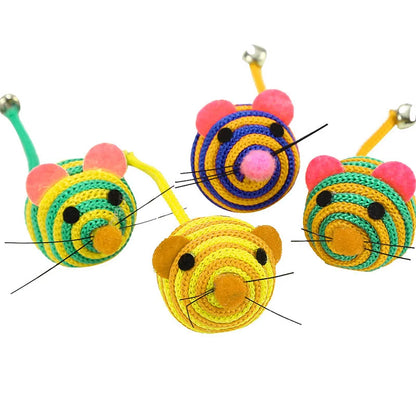 Stripe Nylon Cat Toy with Bell