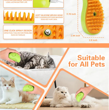 3-in-1 Steamy Brush Pets