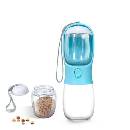 2-in-1 Portable Pet Water Bottle & Food Dispenser