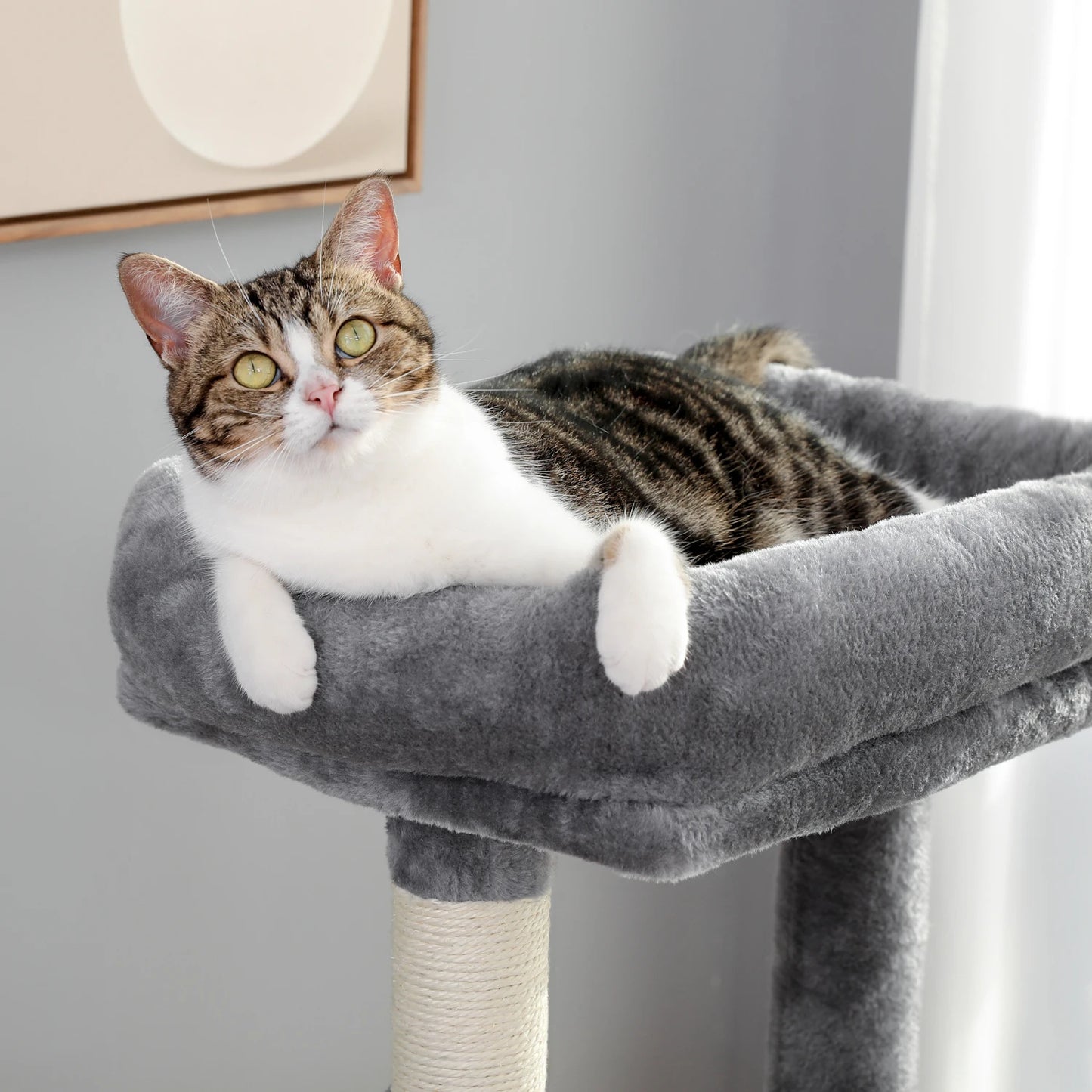 Multi-Level Cat Tree with Scratch Board