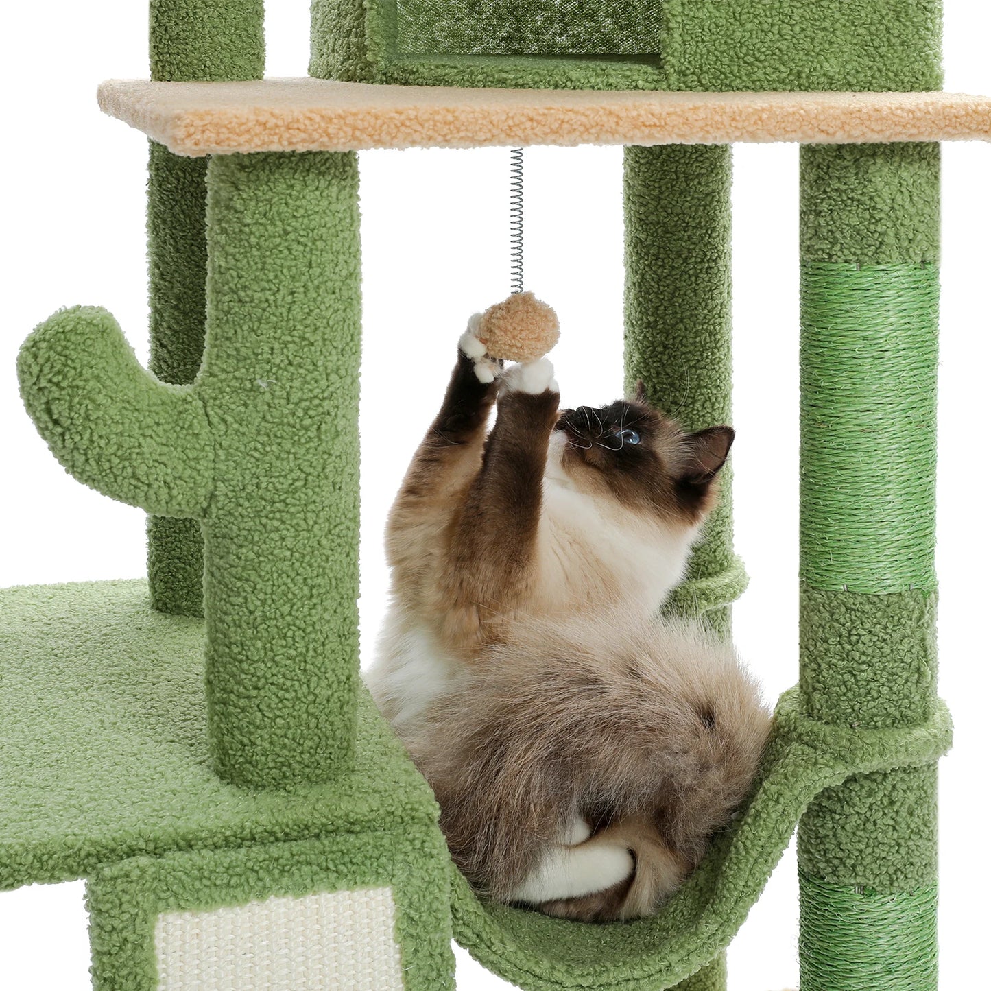 Cactus Cat Tree with Hammocks & Condos