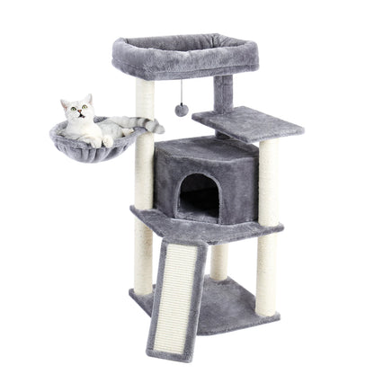 Multi-Level Cat Tree with Scratch Board