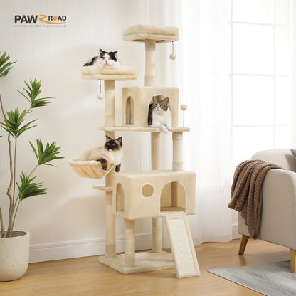 Multi-Level Cat Tree with Scratch Board