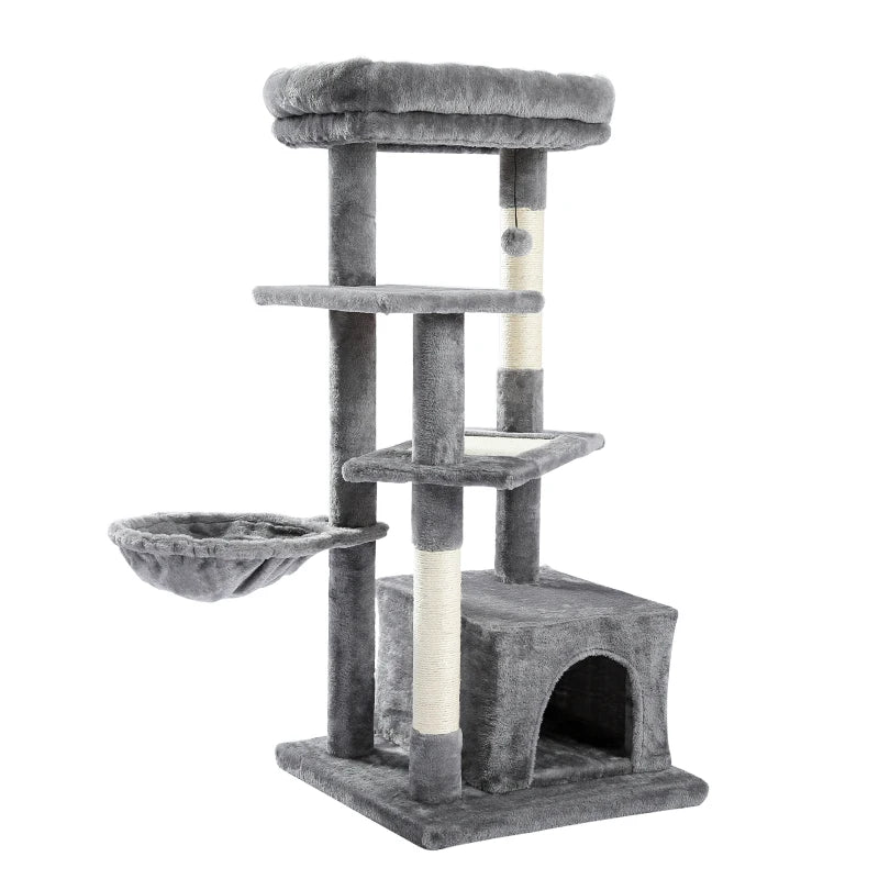 Multi-Level Cat Tree with Scratch Board