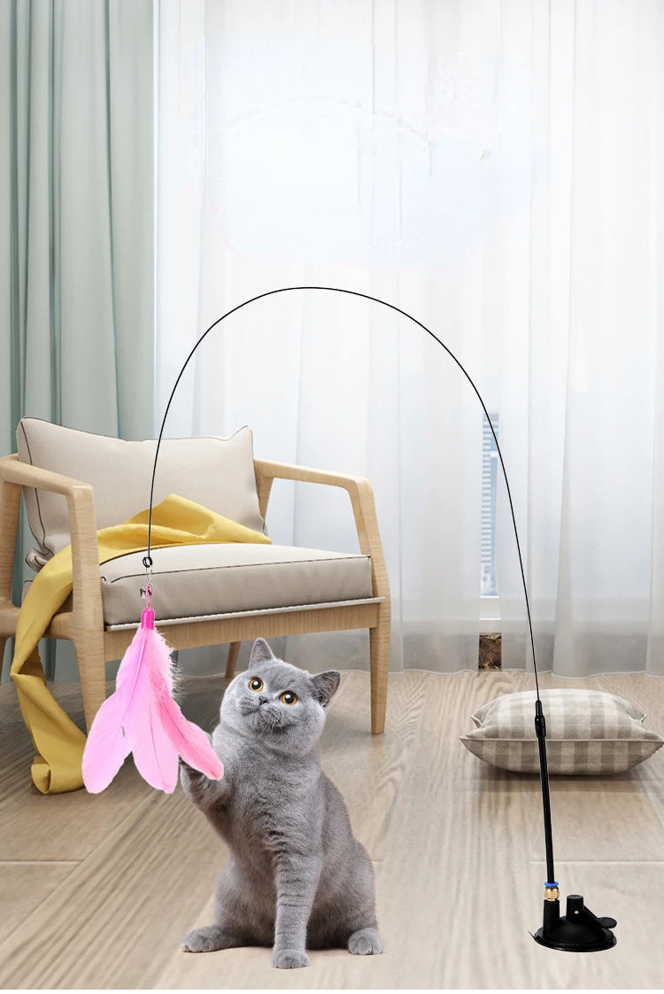 Cat Teaser Stick with Feather