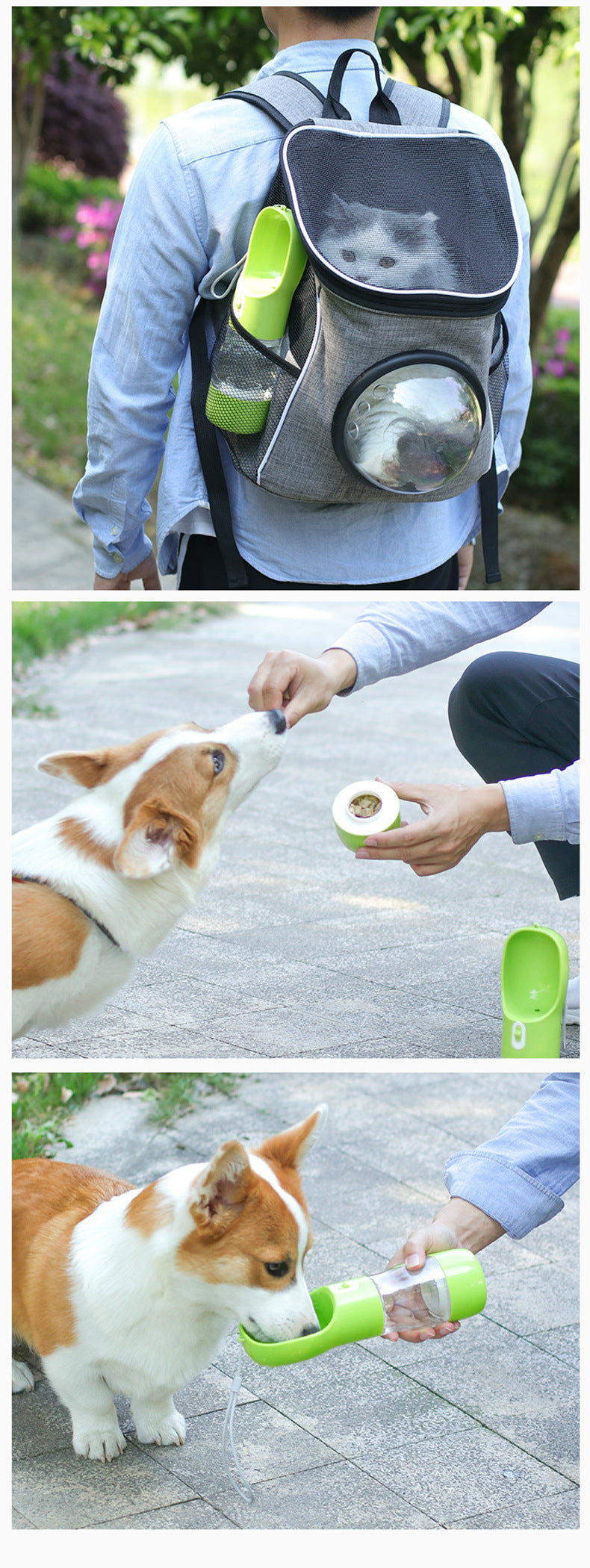 Portable Pet Dog Water Bottle Feeder