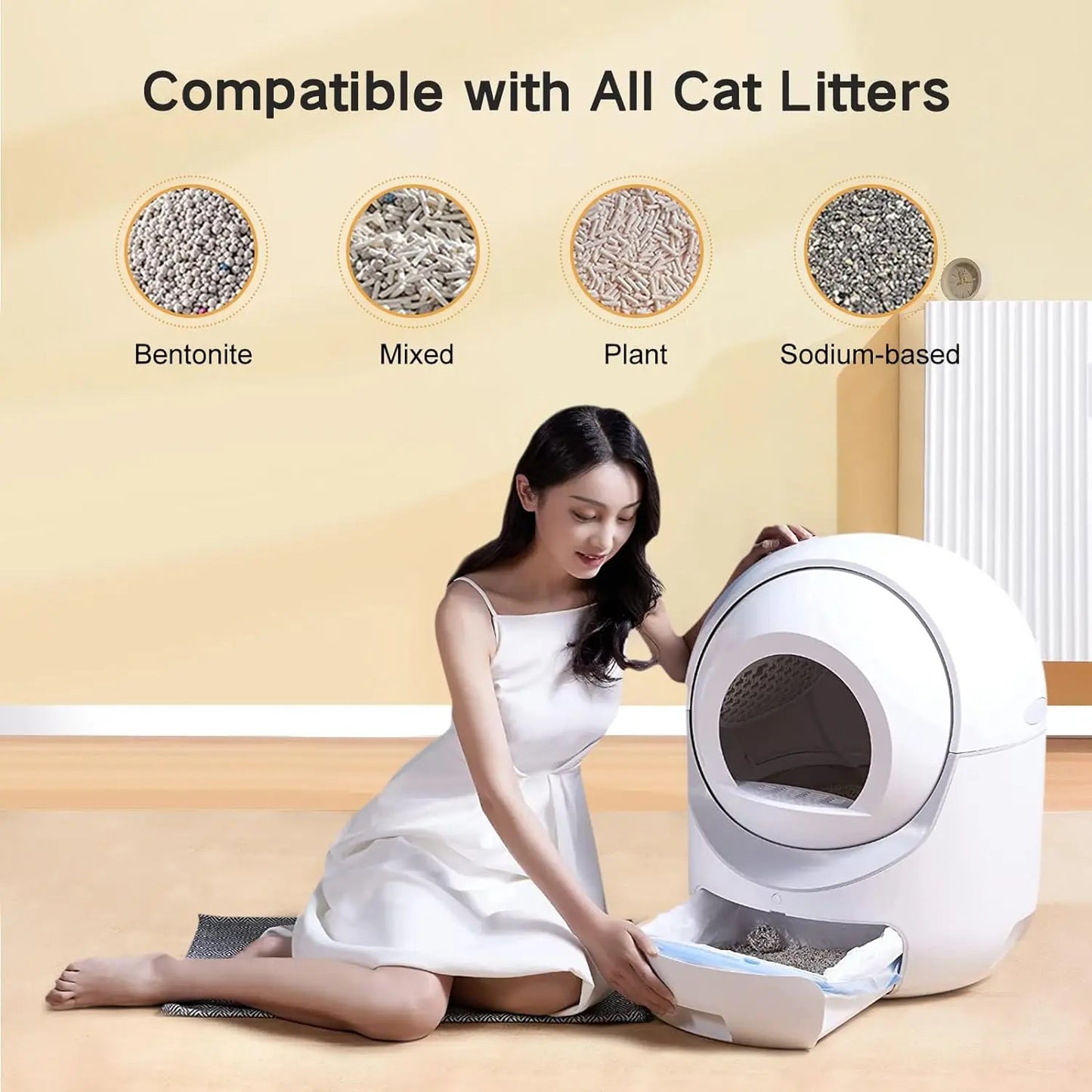 ATUBAN Automatic Self-Cleaning Cat Litter Box