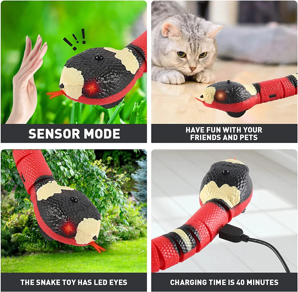 Smart Sensing Interactive Snake Toy For Pets